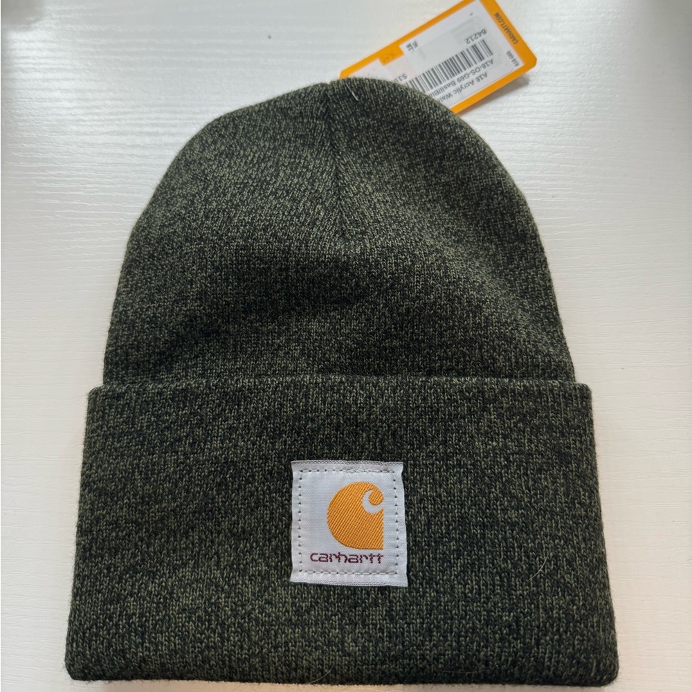 Carhartt knit cuffed beanie color basil